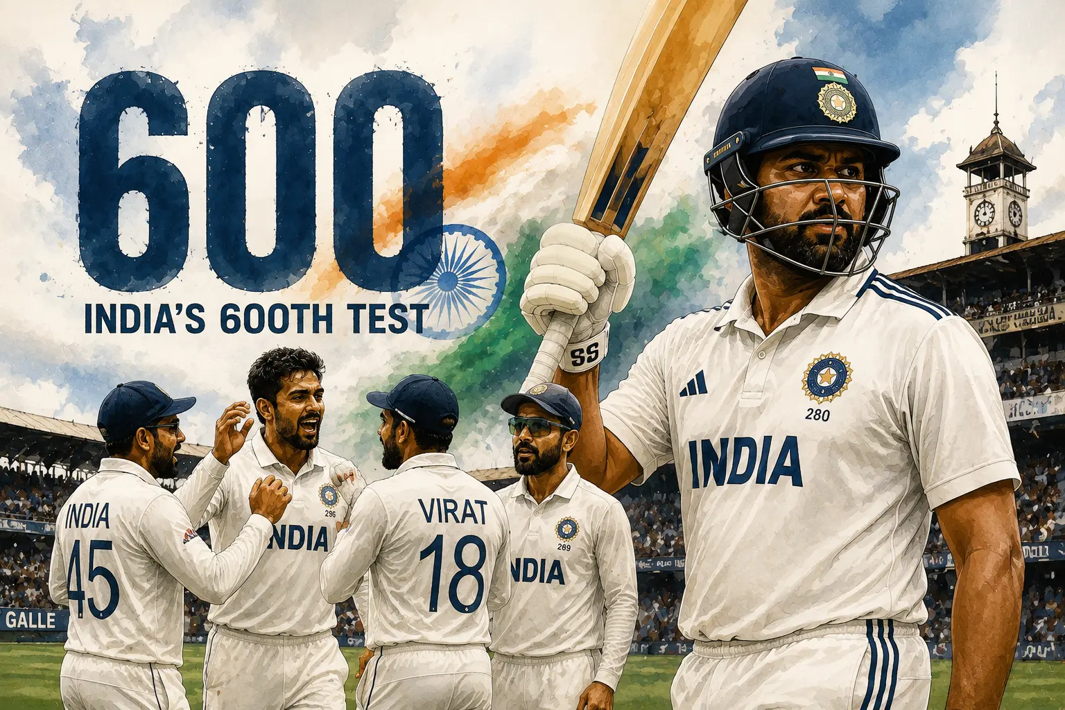 இந்தியாவின் 600வது டெஸ்ட்
